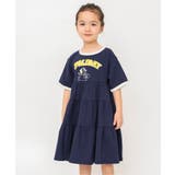 ネイビーブルー | 【リンク】3色3柄カレッジティアードワンピース | F.O.Online Store