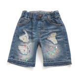 ブルー | クラッシュデニムハーフパンツ_5分丈 5分丈 | F.O.Online Store
