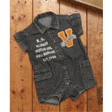 ブラック | アメカジ風デニムつなぎロンパス  6分丈 | F.O.Online Store