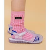 ピンク | I’m Jelly ネーム付ストライプソックス | F.O.Online Store