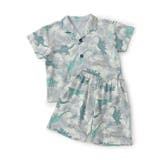 ブルー | WEB限定 ダイナソーカモフラージュ柄前あきパジャマ | F.O.Online Store