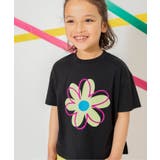 ブラック | ビックフラワー刺繍Tシャツ | F.O.Online Store
