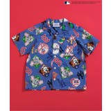 ネイビーブルー | MLB 総柄シャツ | F.O.Online Store
