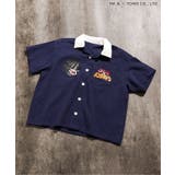 ネイビーブルー | 【リンク】WEB限定 ゴジラ刺繍シャツ | F.O.Online Store