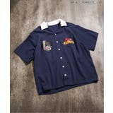 ネイビーブルー | 【リンク】WEB限定 ゴジラ刺繍シャツ(大人) | F.O.Online Store