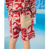 レッド | 【UVカット】無地・総柄わくわくビーチショーツ | F.O.Online Store