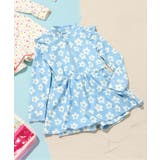 サックス | 【UVカット】総柄 長袖ワンピース水着 | F.O.Online Store
