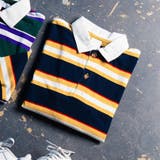 ネイビーブルー | マルチボーダーポロシャツ | F.O.Online Store