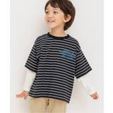 ブラック | 2Pレイヤード風ボーダーロンT | F.O.Online Store