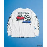 オフホワイト | 【リンク】Honda大人ヴィンテージグラフィック長袖Tシャツ  | F.O.Online Store