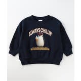 ネイビーブルー | アニマルフォトプリントトレーナー  | F.O.Online Store