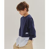 ネイビーブルー | 【WEB限定】 シャツレイヤード風トレーナー | F.O.Online Store