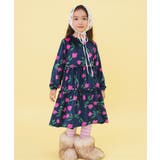 ネイビーブルー | WEB限定  レトロ総柄ベロアワンピース | F.O.Online Store