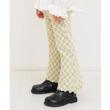サックス | 【リンク】総柄ジャガードフレアパンツ  10分丈 | F.O.Online Store