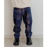 ネイビーブルー | インディゴコーデユロイチェックパンツ | F.O.Online Store