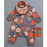 ブラウン | 総柄ロンパス マイファーストブリーズ | F.O.Online Store