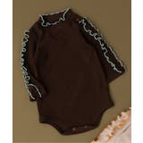 ブラウン | 【リンク】袖フリルメロウリブボディスーツ | F.O.Online Store