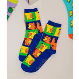 ブルー | BIT'Z ユニーク総柄ソックス | F.O.Online Store
