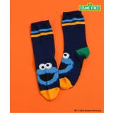 ネイビーブルー | 【リンク】SESAME STREET フェイスモチーフソック  | F.O.Online Store