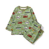 グリーン | WEB限定 前あきパジャマ はたらくくるまボーダー柄 | F.O.Online Store