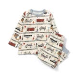キナリ | WEB限定 前あきパジャマ はたらくくるまボーダー柄 | F.O.Online Store