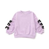 ラベンダー | WEB限定  袖タックリボンモチーフ裏起毛トレーナー | F.O.Online Store