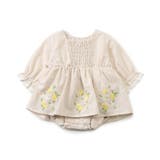 イエロー | フルーツ刺しゅうシャーリングデザインカバーオール | F.O.Online Store