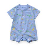 ブルー | 【リンク】総柄ひんやりロンパスB 吸水速乾 接触冷感 | F.O.Online Store