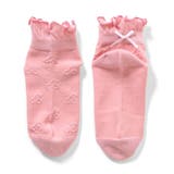 サーモンピンク | サクランボ柄針抜き アンクルソックス | F.O.Online Store
