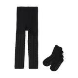 ブラック | ケーブル編みソックス付きレギンス | F.O.Online Store