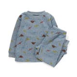 ブルー | 接結ワッフルかぶりパジャマ(恐竜柄) | F.O.Online Store