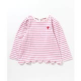 ボーダー柄 | 裾スカラップハートモチーフTシャツ | F.O.Online Store