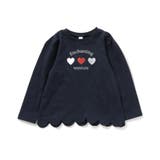 ネイビーブルー | 裾スカラップハートモチーフTシャツ | F.O.Online Store