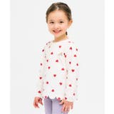 レッド | 裾スカラップハートモチーフTシャツ | F.O.Online Store
