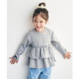 グレー | 袖リボンティアードペプラムトップス | F.O.Online Store