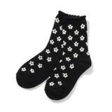 ブラック | お花・ハート・さくらんぼ柄ソックス | F.O.Online Store