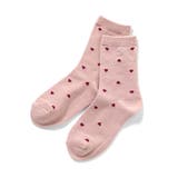 ピンク | さくらんぼ・ハート・お花柄クルーソックス | F.O.Online Store