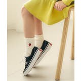アイボリー | ワンポイント刺繍クルーソックス | F.O.Online Store