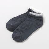 チャコール | リボン柄フリルショートソックス | F.O.Online Store