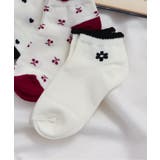 アイボリー | お花・ハート・さくらんぼ柄ショートソックス | F.O.Online Store