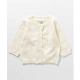アイボリー | リボン柄透かし編みベビーニットカーディガン | F.O.Online Store