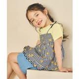 ブラック | フラワーフリルドッキングトップス | F.O.Online Store