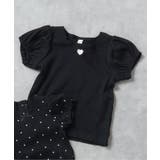 ブラック | WEB限定 スクエアネックパフスリーブTシャツ | F.O.Online Store