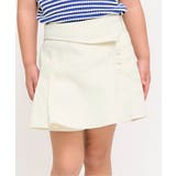 アイボリー | リボン・お花ボタンラップ風ショートパンツ  ショート丈 | F.O.Online Store