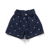 ブルー | ハート・フラワー刺繍ショートパンツ  ショート丈 | F.O.Online Store