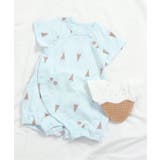サックス | アイス柄ロンパス&スタイセット_吸水速乾_接触冷感 | F.O.Online Store