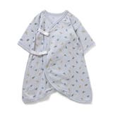 サックス | ベビ-長袖フライスコンビ肌着 総柄 | F.O.Online Store