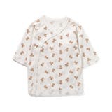 アイボリー | ベビー半袖フライス短肌着 総柄 | F.O.Online Store