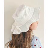 アイボリー | 日よけリボン付きスカラップハット UVカット 接触冷感 | F.O.Online Store