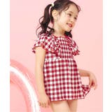 レッド | 【UVカット】シャーリングフリルワンピース水着 _ | F.O.Online Store